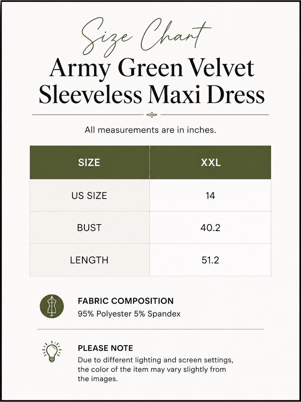 Army Green Velvet Sleeveless Maxi Dress - Picture 5 of 5